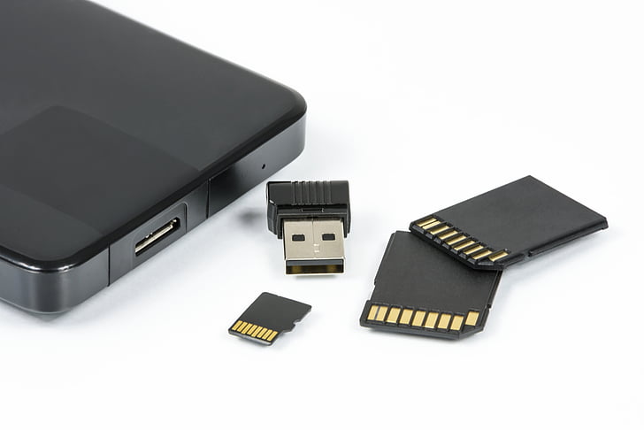 számítógép, adatok, eszköz, memóriakártyák, SD-kártyák, tárolás, USB