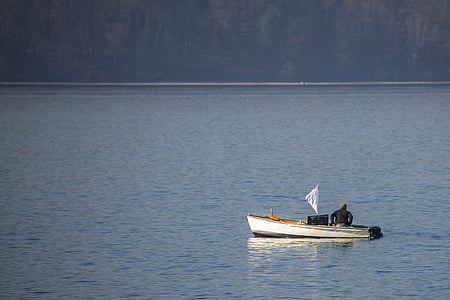 Lac de constance, botte, pêcheur à la ligne, poisson, eau, Lac, bateau à voile