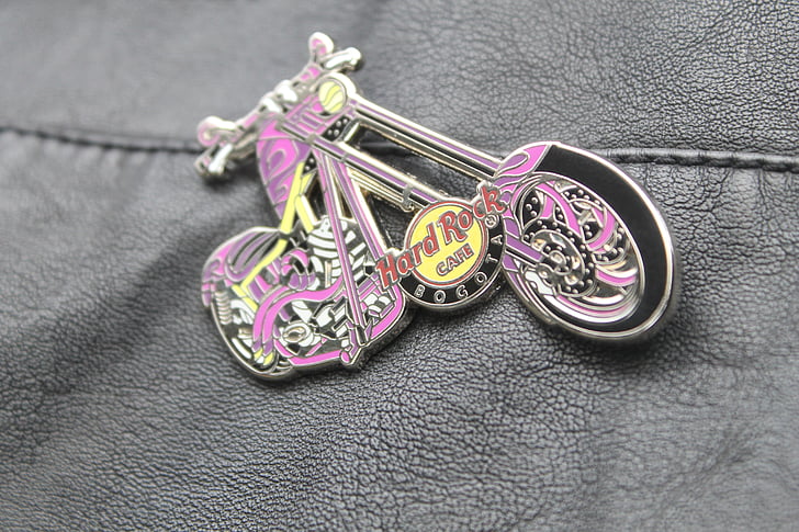 PIN, badge, cykel, hard rock café