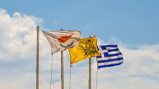 flags, country, nation, cyprus, greece, byzantium, symbol