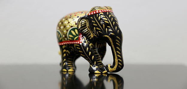 art, black, elephant, gold, handicraft, jumbo, thailand