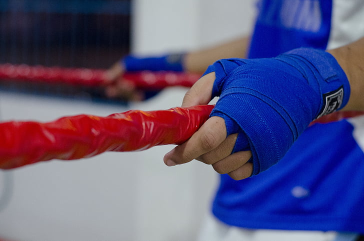 boksning, fighter, reb, hænder, folk, menneskelige hånd, beskyttende handsker