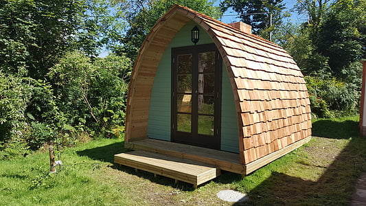 Camping pod, Art kamer, zomerhuis, buitenshuis, hout - materiaal, het platform, natuur