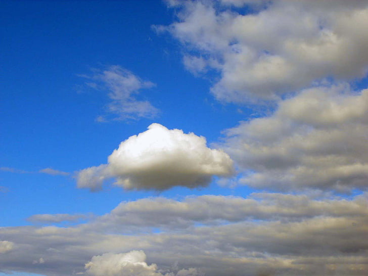 niebo, chmury, Puff, niebo, panoramy, na zewnątrz, Natura
