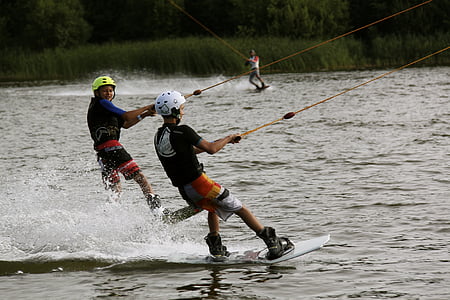 nước, Lake, thể thao dưới nước, Lướt, nước Trượt tuyết, hổ phách lake, Ribnitz ut