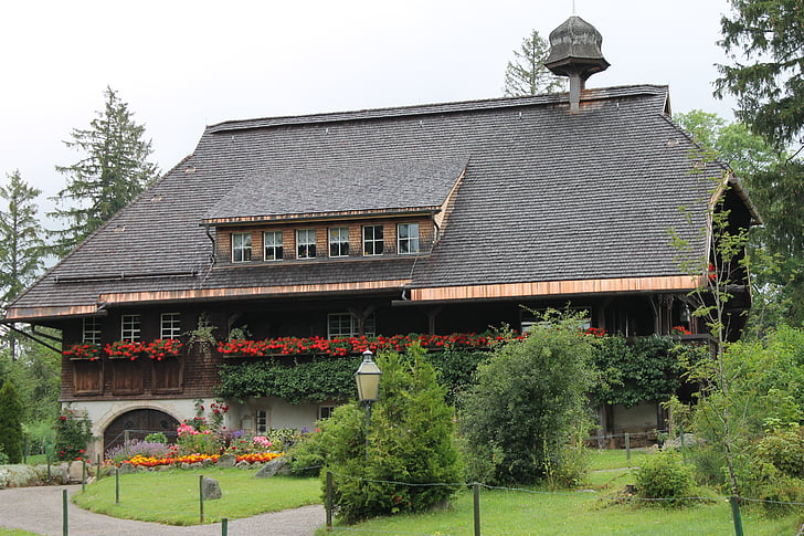 forest house, home, black forest, village, truss, germany, romance