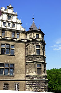 Castle, a palota, herezacskó, Lengyelország, emlékmű, tornyok, gótikus