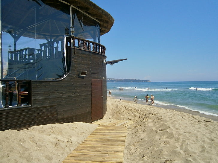 Bulgarie, mer, sable, plage, été, jours fériés