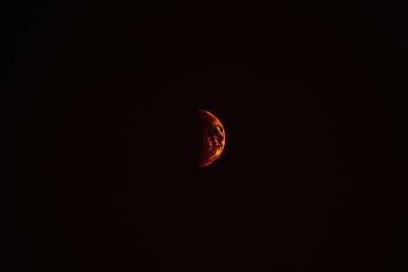 Closeup, Foto, lunární, Eclipse, tmavý, noční, měsíc
