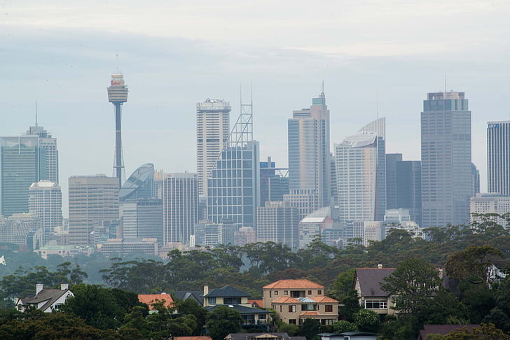 Sydney, ciutat, horitzó, paisatge urbà, Austràlia, edificis