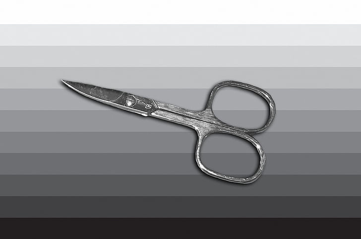 Манікюрні ножиці, Ножиці, інструмент, метал, вирізати