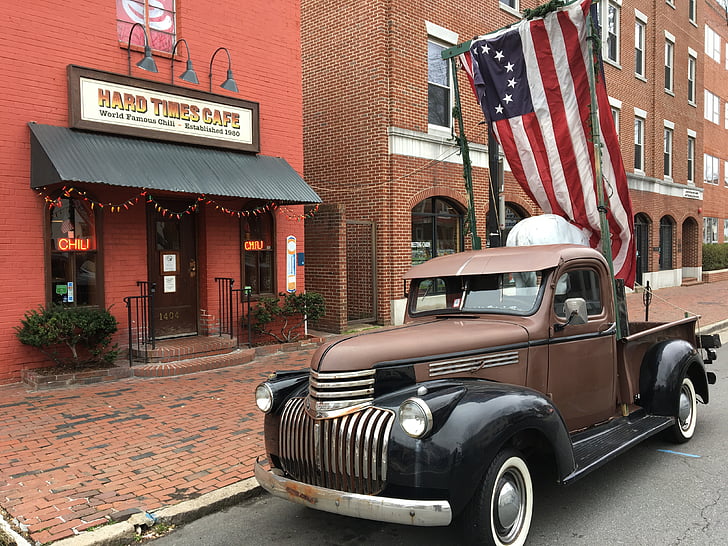 Aleksandrija, Virginia, čili, kavinė, Amerikoje, vėliava, Jungtinės Amerikos Valstijos
