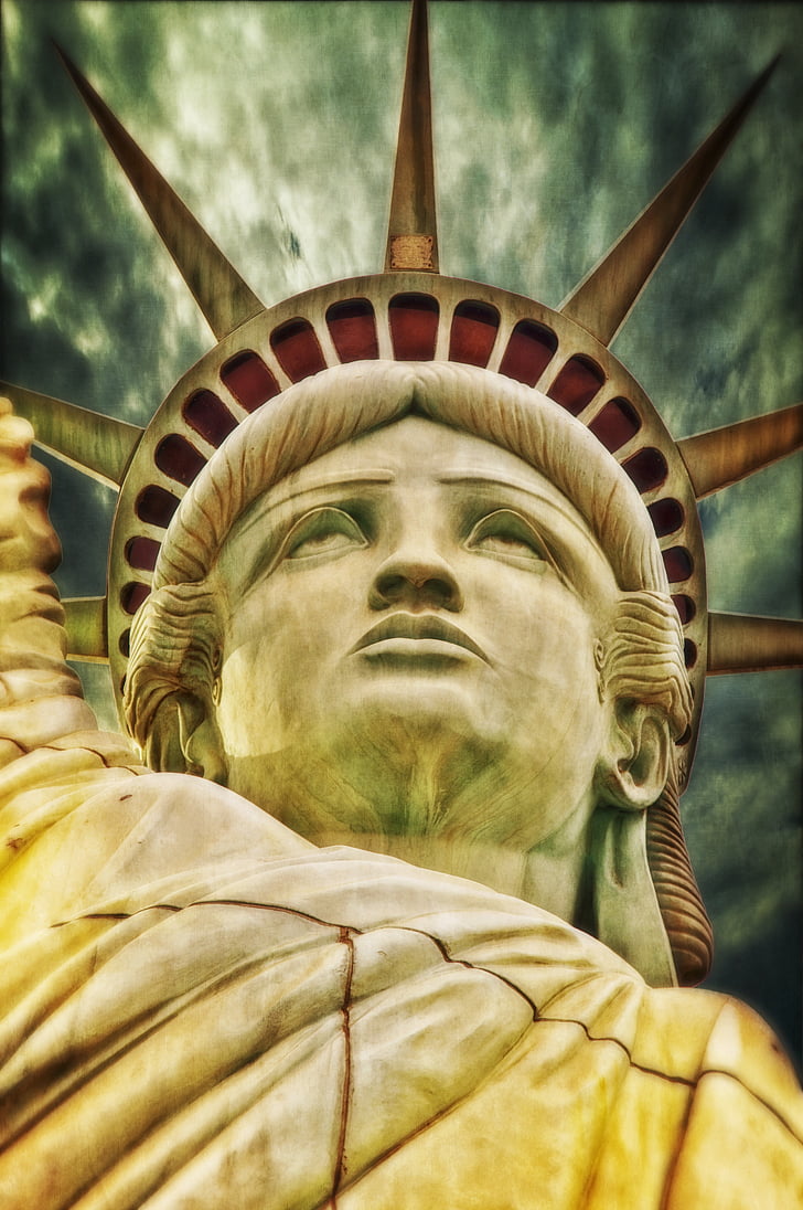 Статуята на свободата, freiheits статуя, Ню Йорк, САЩ, Паметник, туристическа атракция, място