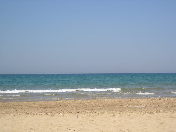 weergave, Spanje, zee, strand, leeg, geen mensen, nog steeds