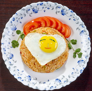 food, korean cuisine, rice with fried egg, nutrition, tasty, restaurant, for gourmets