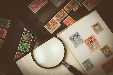 filatelista, collezione di francobolli, bollo, raccolta, collezione, vetro, ciclo