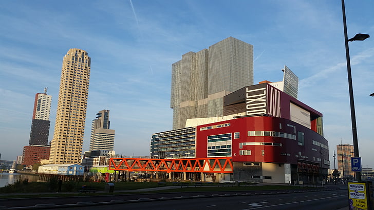 Theater zuidplein, Wilhelmina pier, Rotterdam söderut