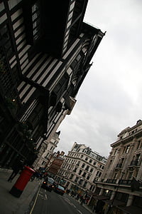 伦敦, 城市, 街道, 建筑, 建筑, 人行道上, 自由
