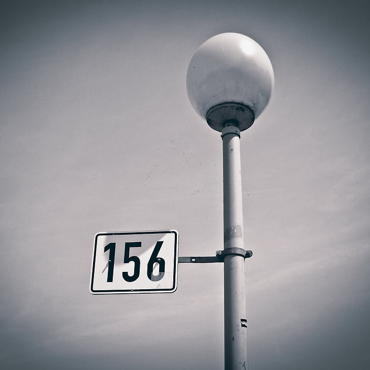 lempa, gatvės žibintas, žibintai, šviesos, gatvių apšvietimo, numeris, Diuseldorfas