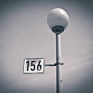 lamp, tänava latern, latern, valgus, tänavavalgustus, number, Düsseldorf