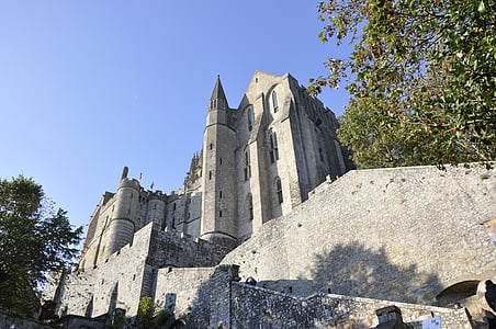 Bretagne, Mont saint michel, Pierre-Geschichte, Treppe, Ruine, Kirche, Brücke