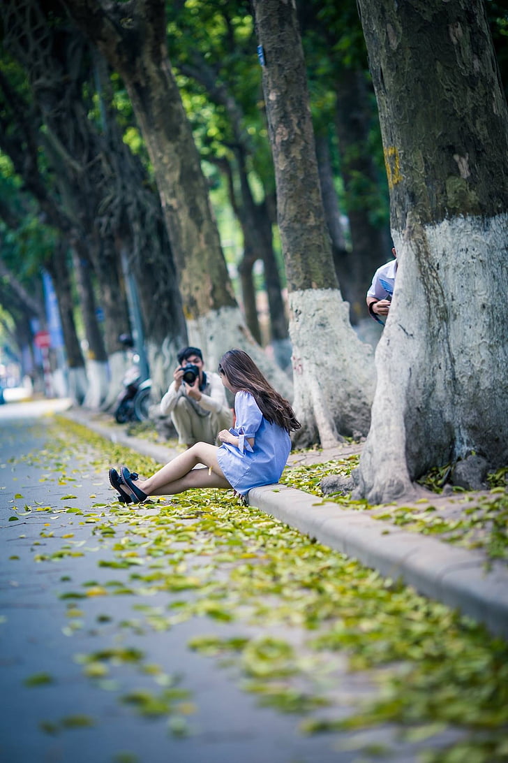 photoshoot, fotograf, parken, lley, Street, utendørs, fritidsaktivitet