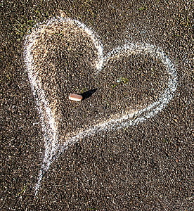 krita, hjärtat, Kärlek, ambassaden, asfalt, vara i kärlek, bakgrunder