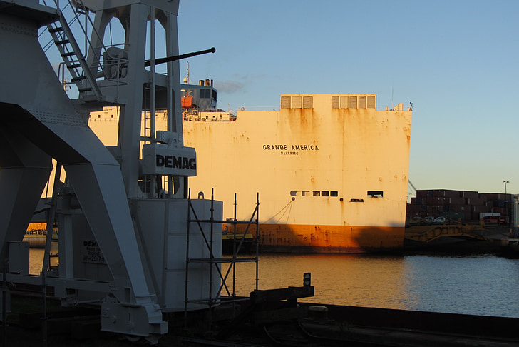 loď, nákladné, Port, Hamburg