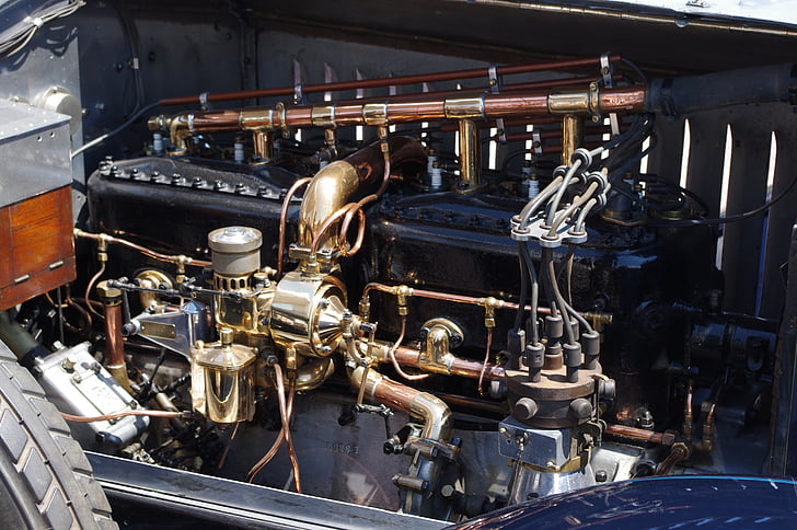 engine, old cars, automobile, transportation, old-fashioned, old, retro Styled