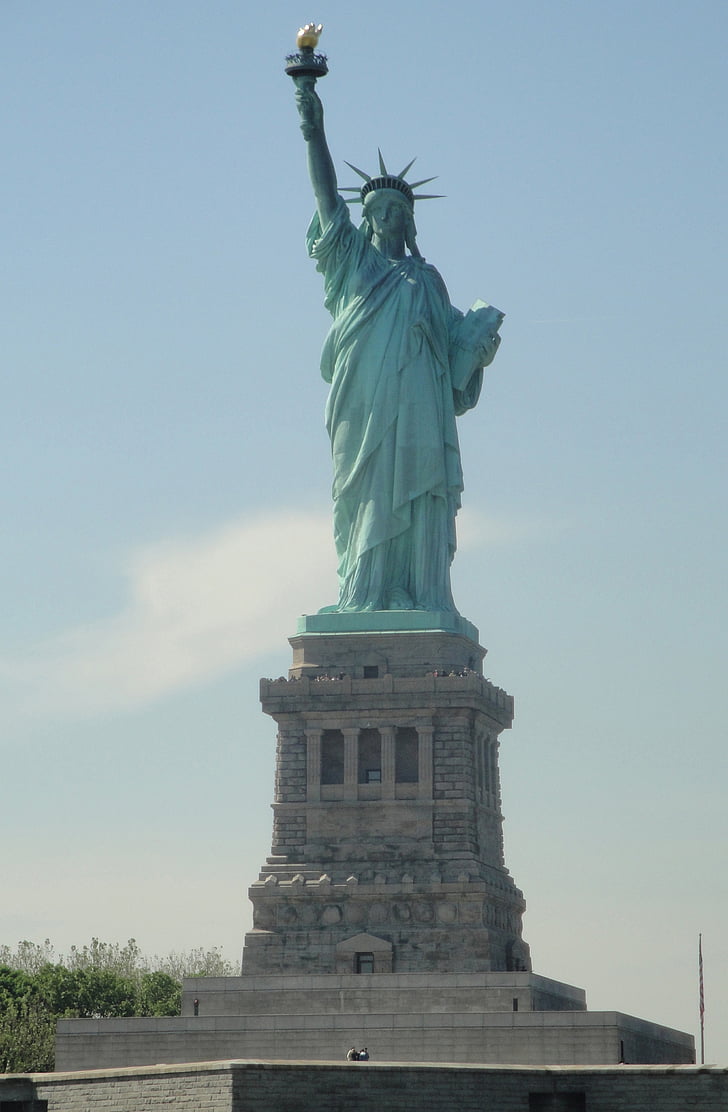 patung liberty, Landmark, New york, Amerika, Monumen, Dom, simbol