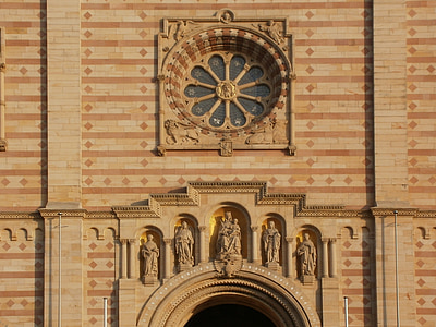 Dom, Speyer, fachada, Catedral, arquitectura, Iglesia, Alemania