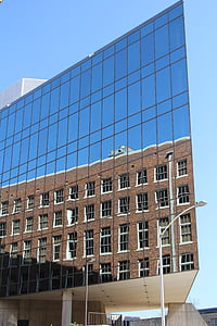 edifício, reflexão, vidro, Windows, moderna, futurista, urbana