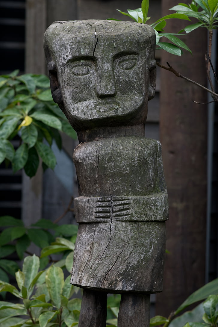 zoo de Melbourne, vaudou, statue de, bois, sculpture, Tribal