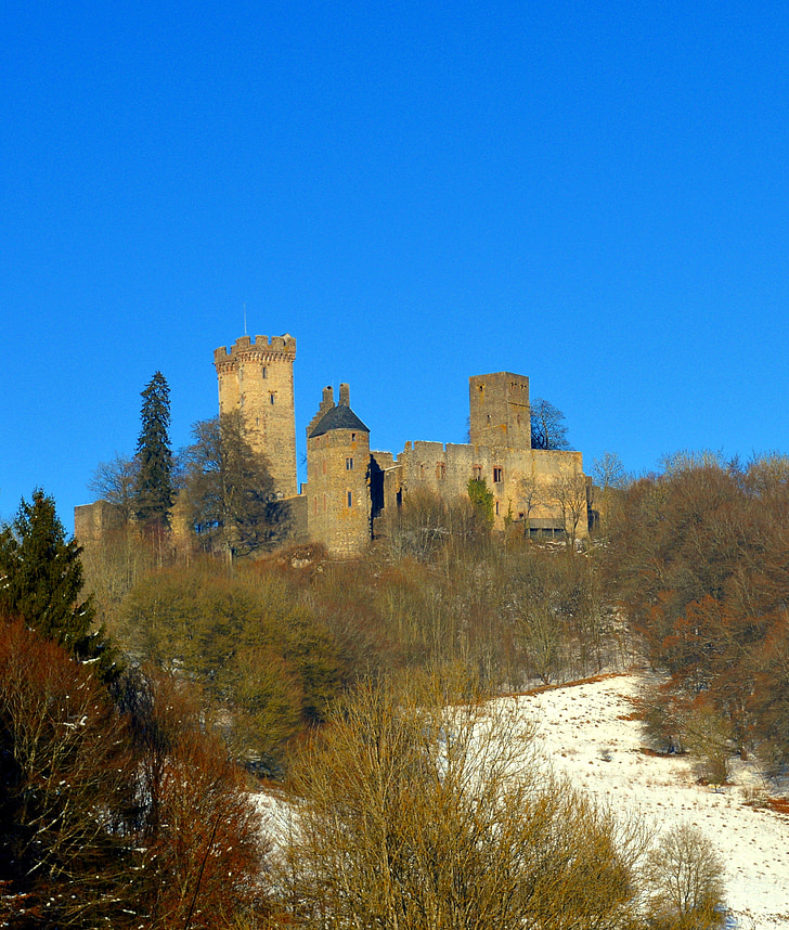 Castell, Castell del cavaller, Torre, Castell castell, punt de vista, paret del castell, edat mitjana