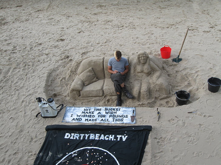 песок, Искусство, скульптура, пляж