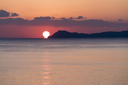 matahari terbit, laut, Fajar, saluran Kii, Laut Pedalaman Seto, Pasifik