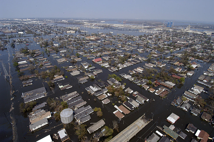 New orleans, Louisiana, po hurikáne katrina, mesto, budovy, mestá, mimo