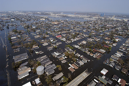 New orleans, Louisiana, efter orkanen katrina, staden, byggnader, städer, utanför