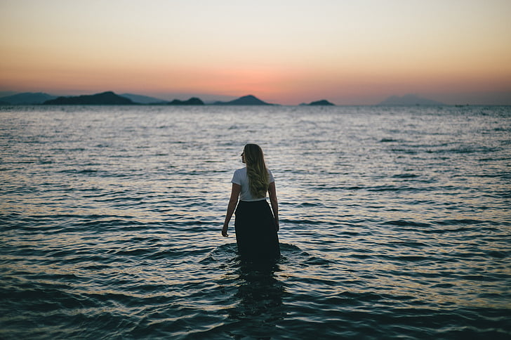 жінка, Фотографія, океан, море, води, пляж, Природа