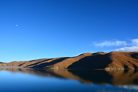 sjöng sjöng våtmarker, sjön, landskap, Tibet
