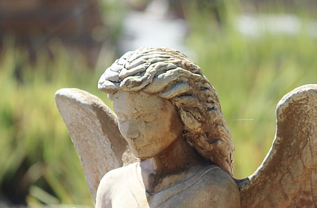 Ángel, figura de piedra, escultura, piedra, Figura, Cementerio