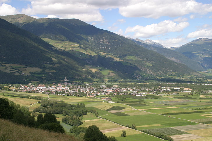 Jižní Tyrolsko, vintschgau, Itálie, Dolomity, Panorama, slunce, alpské panorama