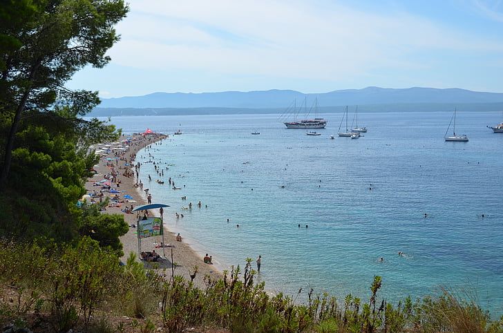 Croácia, mar, praia, Verão