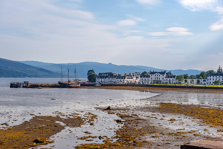 inveraray port, hole, scotland, city, argyll, landscape, beach