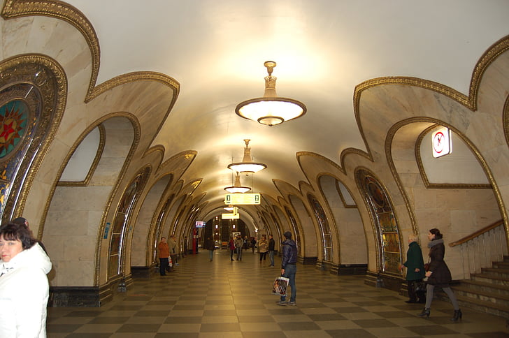 Metro, togstasjon, Russland, arkitektur