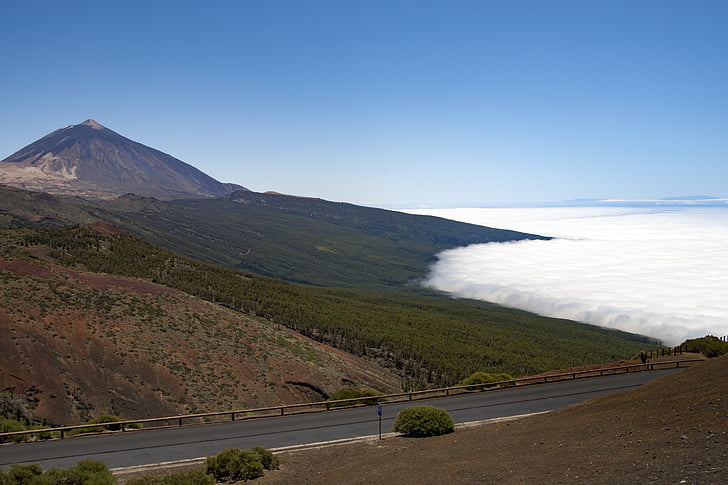 Tenerife, Kanári-szigetek, Teide, táj, az Outlook, Teide Nemzeti park, vulkán