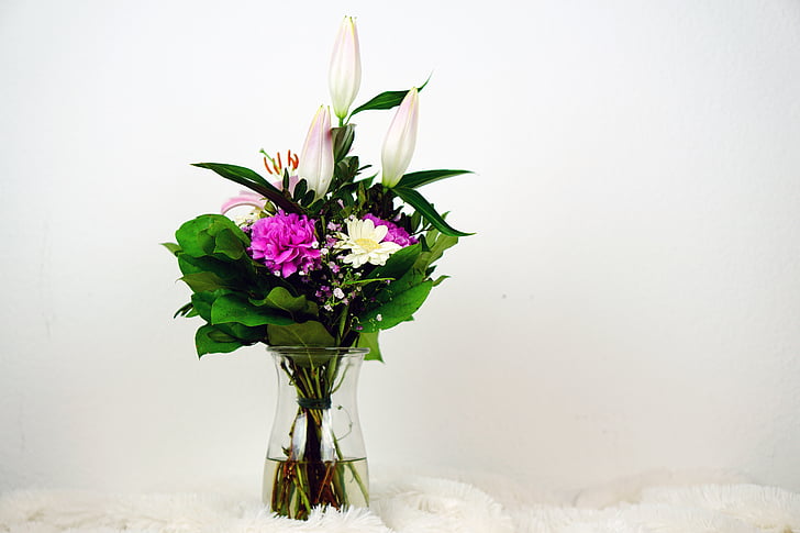 λουλούδια, μπουκέτο, ροζ, πράσινο, ημέρα του Αγίου Βαλεντίνου, την ημέρα του γάμου, γιορτή