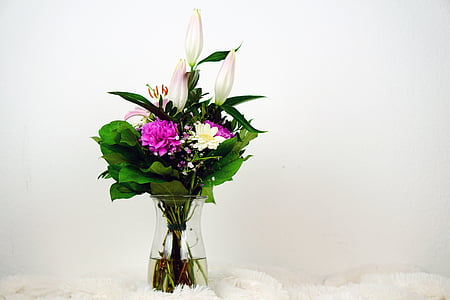 flowers, bouquet, pink, green, valentine's day, wedding day, celebration