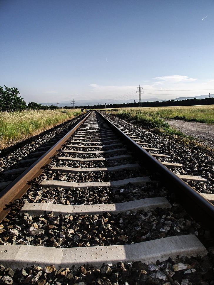 поїзд, трек, Галька, залізничного транспорту, залізничної колії, залізничні перевезення, трафік