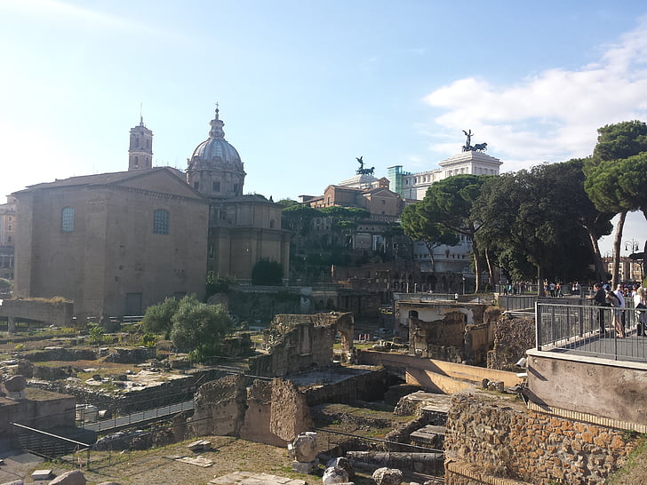 Róma, fori imperiali, Altare della patria, műemlékek, Roma capitale, Olaszország, ősi
